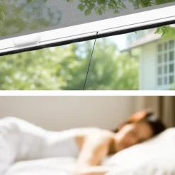 tectake Insectenwerend rolgordijn - 130 x 160 cm - Wit Outlet