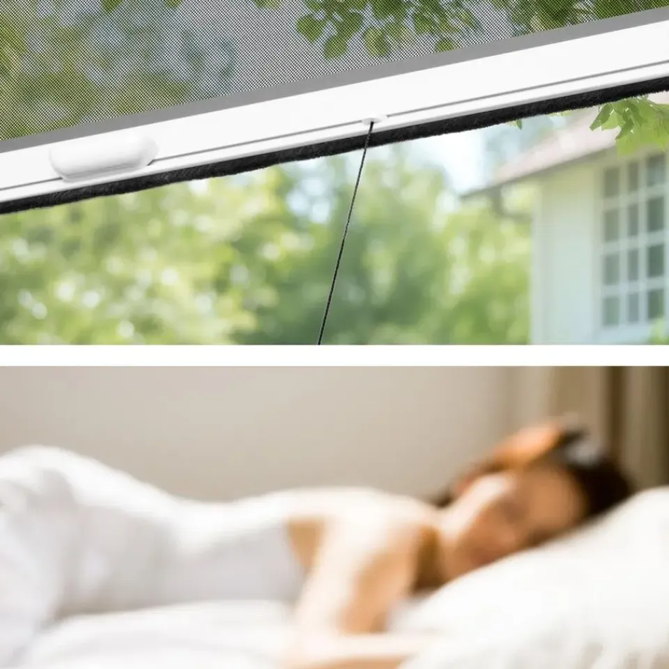 tectake Insectenwerend rolgordijn - 130 x 160 cm - Wit Outlet