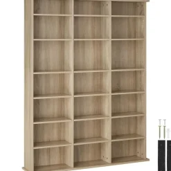 tectake Kast Stevie 105,5x19x136,5cm, Licht Hout, Eiken Sonoma Clearance