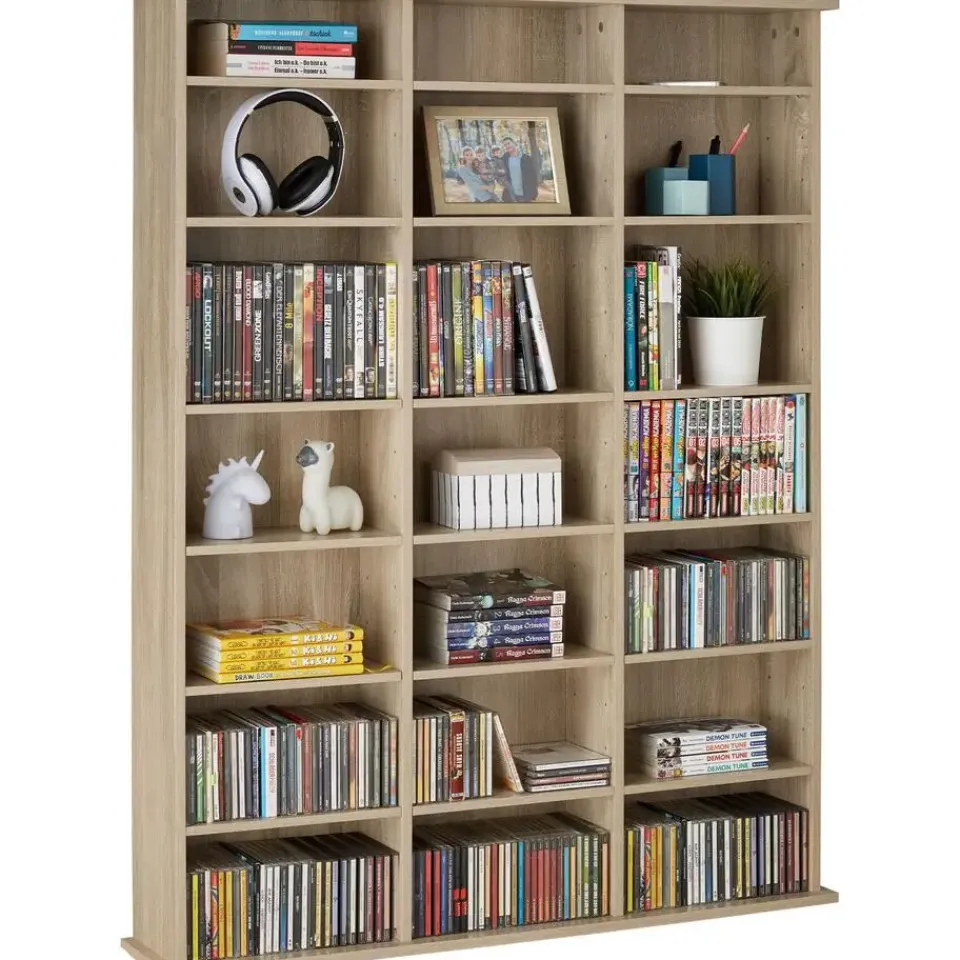 tectake Kast Stevie 105,5x19x136,5cm, Licht Hout, Eiken Sonoma Clearance