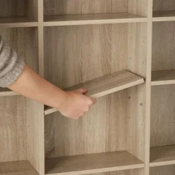 tectake Kast Stevie 105,5x19x136,5cm, Licht Hout, Eiken Sonoma Clearance