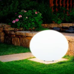 tectake Kogellamp Luminous Eye, LED, met afstandsbediening, Wit Hot