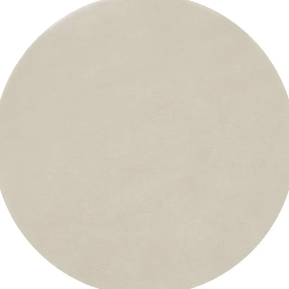 tectake ® Kortpolig vloerkleed Soft Zone Ø 120 cm - Beige