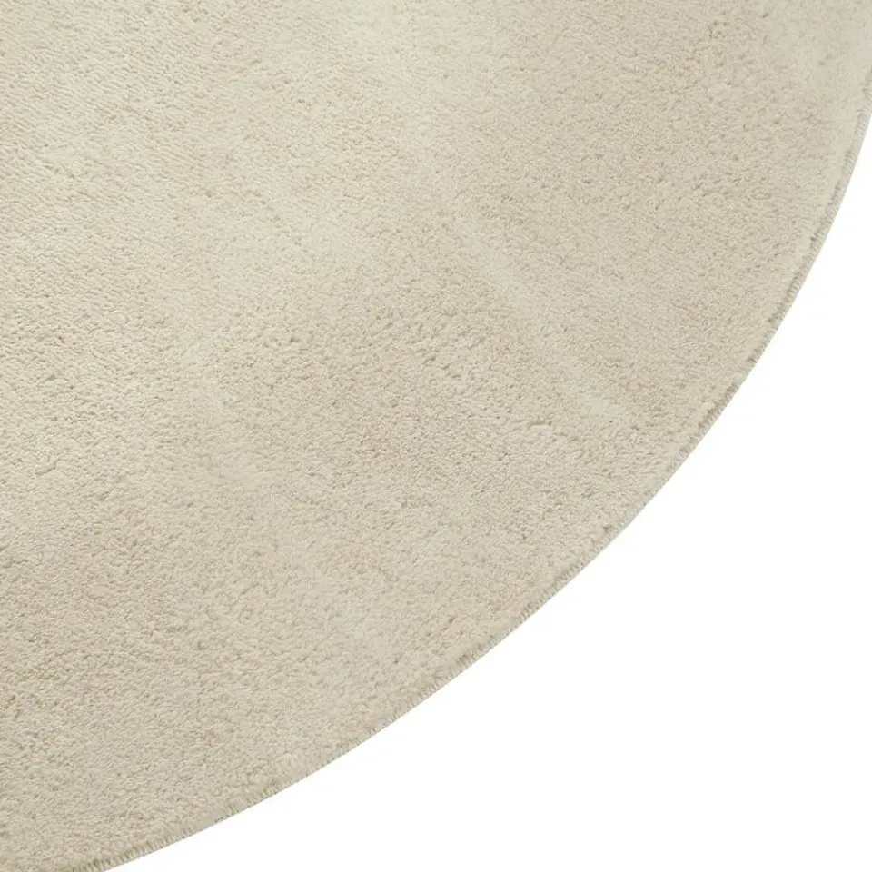 tectake ® Kortpolig vloerkleed Soft Zone Ø 120 cm - Beige
