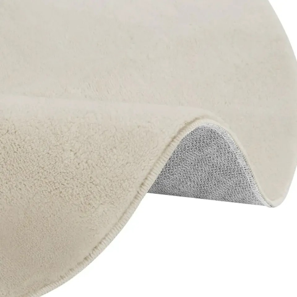 tectake ® Kortpolig vloerkleed Soft Zone Ø 120 cm - Beige