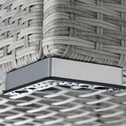 tectake Kussenbox Oslo met aluminium frame 145x82,5x79,5cm, Lichtgrijs