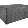 tectake Kussenbox Oslo met aluminium frame 145x82,5x79,5cm, Grijs Hot