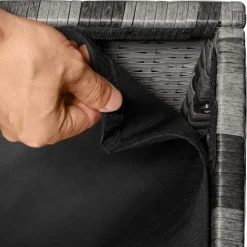 tectake Kussenbox Oslo met aluminium frame 145x82,5x79,5cm, Grijs Hot