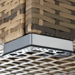 tectake Kussenbox Oslo met aluminium frame 145x82,5x79,5cm, Natuur Online