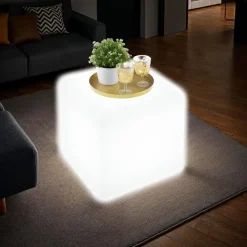 tectake Lichtkubus Luminous Cube, LED, met afstandsbediening, Wit Online