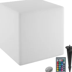 tectake Lichtkubus Luminous Cube, LED, met afstandsbediening, Wit Best