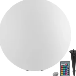 tectake Luminous Globe, LED, met afstandsbediening, Wit Outlet
