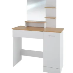 tectake Makeup-tafel Zoe , Wit/beuken Sale