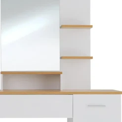tectake Makeup-tafel Zoe , Wit/beuken Sale