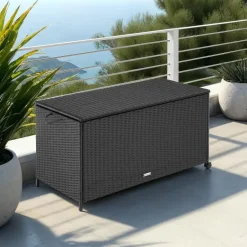 tectake Opbergbox Kuusamo met aluminium frame en wielen 297l, 117x54x64cm Sale