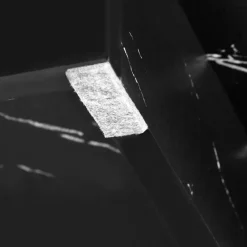 tectake Salontafel Lasley met voet, draagkracht 45 kg, Marmerlook Zwart Outlet