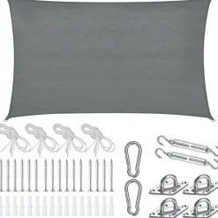 tectake Schaduwdoek Sunny, weerbestendig HDPE-materiaal met UV-bescherming Discount