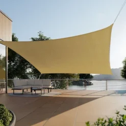 tectake Schaduwdoek Sunny, weerbestendig HDPE-materiaal met UV-bescherming New