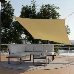 tectake Schaduwdoek Sunny, weerbestendig HDPE-materiaal met UV-bescherming