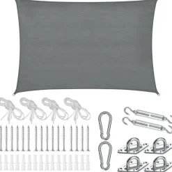 tectake Schaduwdoek Sunny, weerbestendig HDPE-materiaal met UV-bescherming Outlet