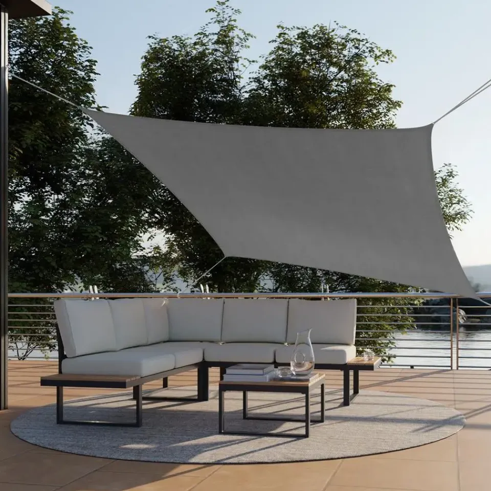 tectake Schaduwdoek Sunny, weerbestendig HDPE-materiaal met UV-bescherming Outlet