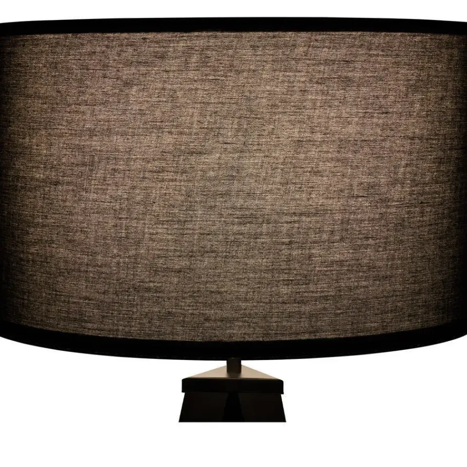 tectake Staande lamp Lunaris, textielkap, driepootsframe, Zwart New