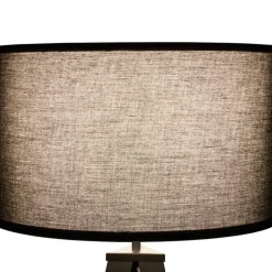tectake Staande lamp Lunaris, textielkap, driepootsframe, Zwart New