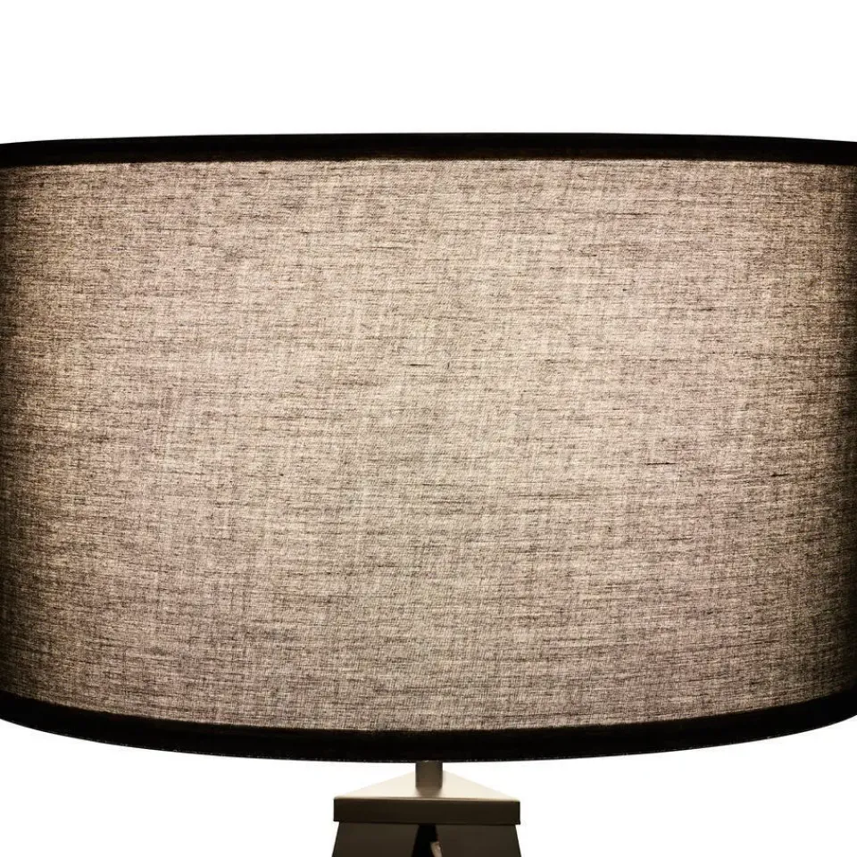tectake Staande lamp Lunaris, textielkap, driepootsframe, Zwart New