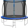 tectake Trampoline Jumpy met veiligheidsnet, Zwart/blauw Hot
