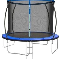 tectake Trampoline Jumpy met veiligheidsnet, Zwart/blauw Hot