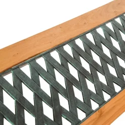 tectake Tuinbank Tamara 2-zitter van hout en gietijzer 128x51x73cm, Bruin Online