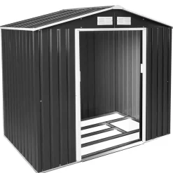 tectake Tuinhuis met zadeldak , Grijs/wit Clearance