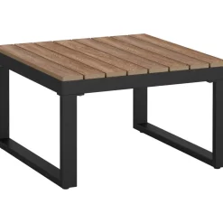 tectake Tuin-loungeset Eliar, 4-delig, met aluminium frame, Zwart Clearance