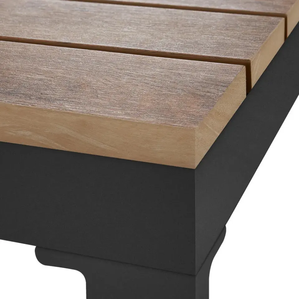 tectake Tuin-loungeset Eliar, 4-delig, met aluminium frame, Zwart Clearance