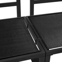 tectake Tuin-loungeset Eliar, 4-delig, met aluminium frame, Zwart Clearance