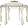 tectake Tuinpaviljoen Siana Ø 3.5m, Crème Clearance