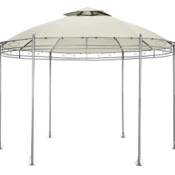 tectake Tuinpaviljoen Siana Ø 3.5m, Crème Clearance