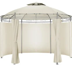 tectake Tuinpaviljoen Siana Ø 3.5m, Crème Clearance