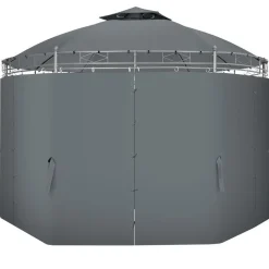 tectake Tuinpaviljoen Siana Ø 3.5m, Antraciet Clearance