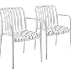 tectake Tuinstoelen Alcudia, weerbestendig, stapelbaar, Crème Sale