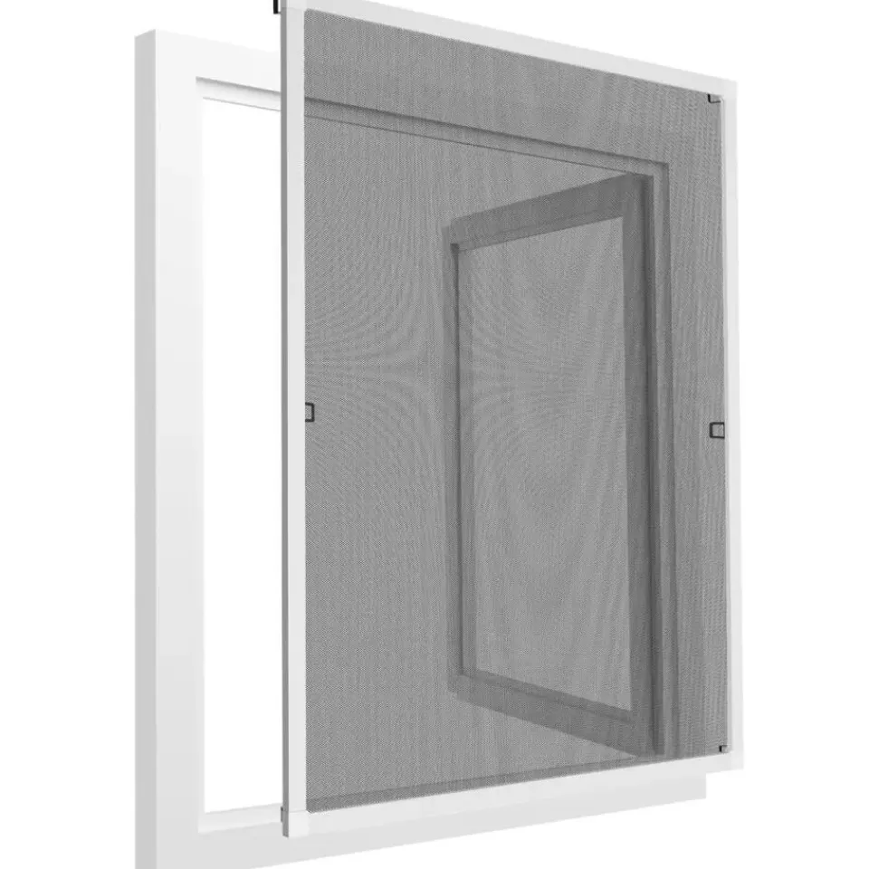 tectake Vliegenhor voor raamkozijnen - 100 x 120 cm - Wit