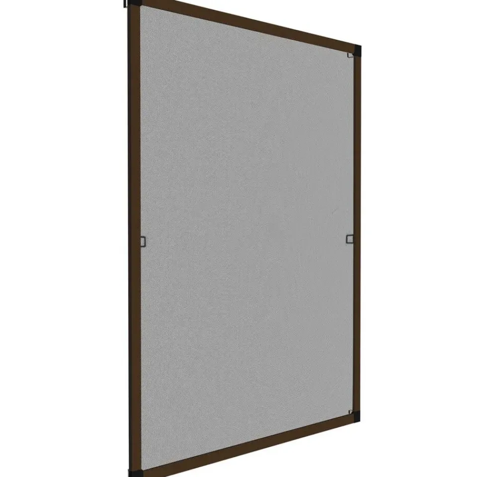 tectake Vliegenhor voor raamkozijnen - 100 x 120 cm - Bruin New