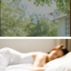 tectake Vliegenhor voor raamkozijnen - 100 x 120 cm - Bruin New