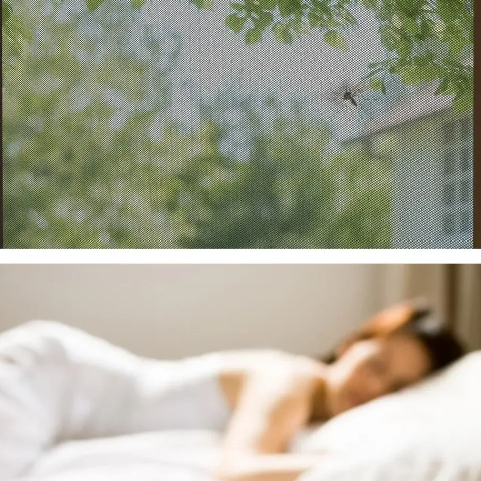 tectake Vliegenhor voor raamkozijnen - 100 x 120 cm - Bruin New