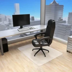 tectake Vloerbeschermende mat voor bureaustoelen, Wit Best