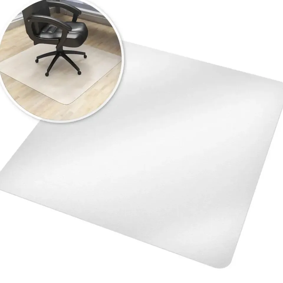 tectake Vloerbeschermende mat voor bureaustoelen, Wit New
