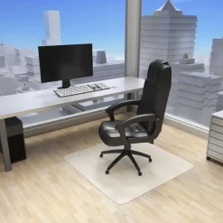 tectake Vloerbeschermende mat voor bureaustoelen, Wit New