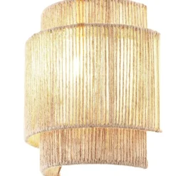 tectake Wandlamp Lignea Lux van jute in boho-stijl, 40W, Natuur Clearance