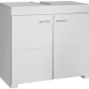 tectake Wastafelonderkast Idris, 2 vakken, draagkracht 35 kg, Wit Clearance