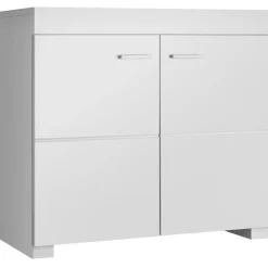 tectake Wastafelonderkast Idris, 2 vakken, draagkracht 35 kg, Wit Clearance